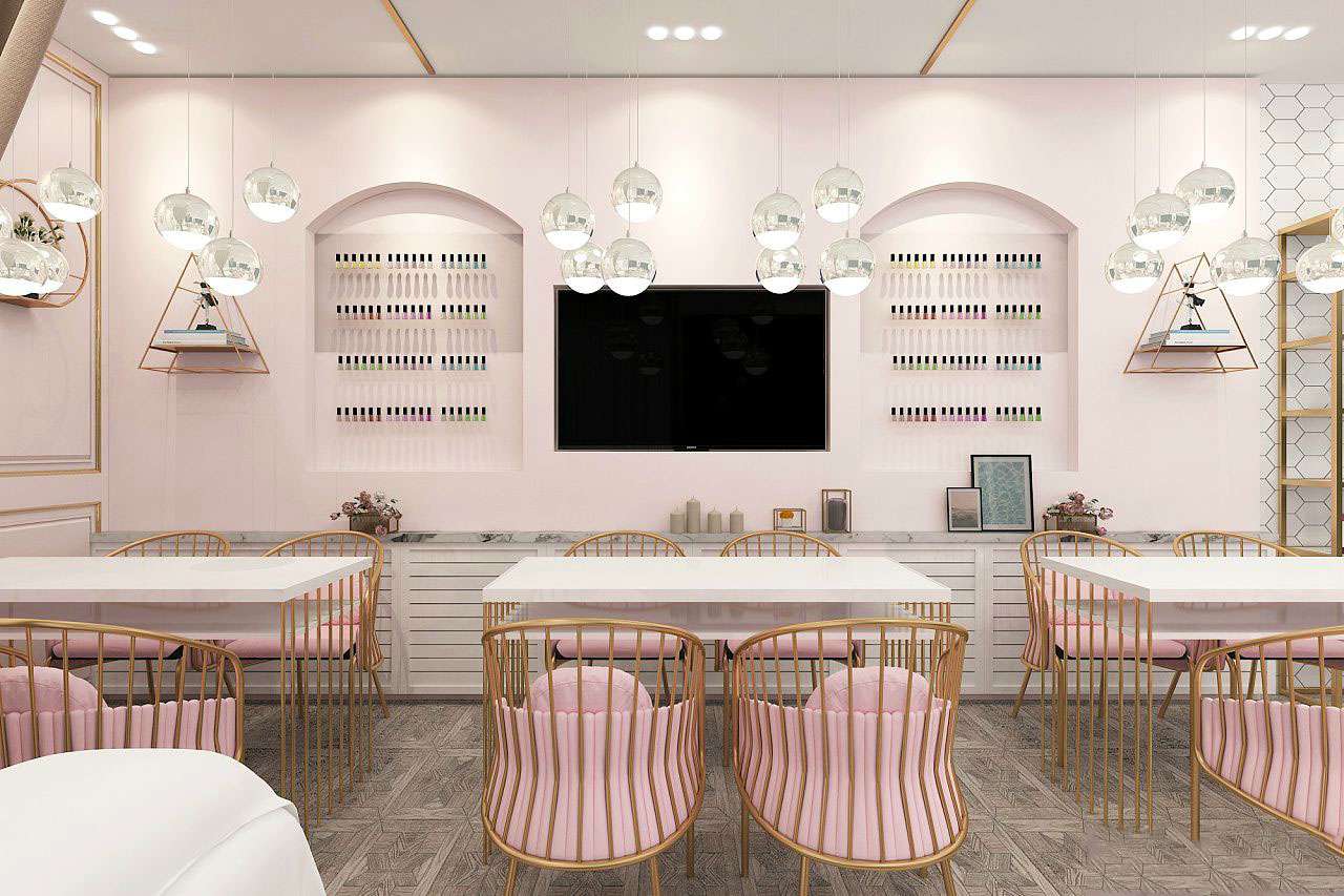 鄭州美甲美睫店裝修設(shè)計(jì)案例