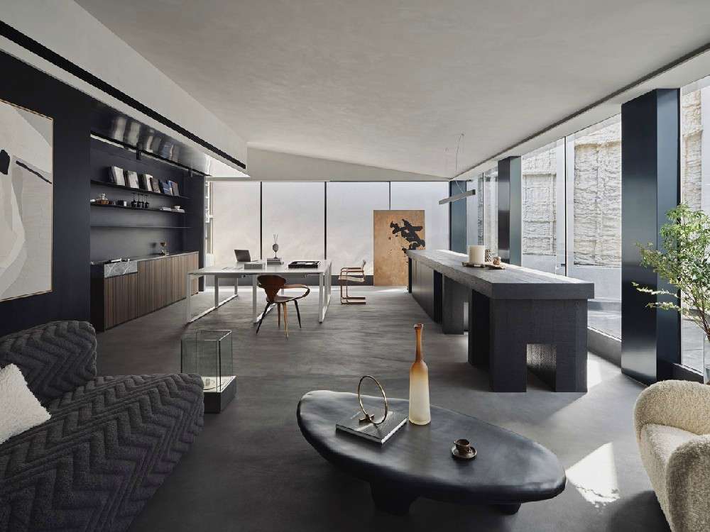 中適當地處理好空間的重疊辦公室空間設計