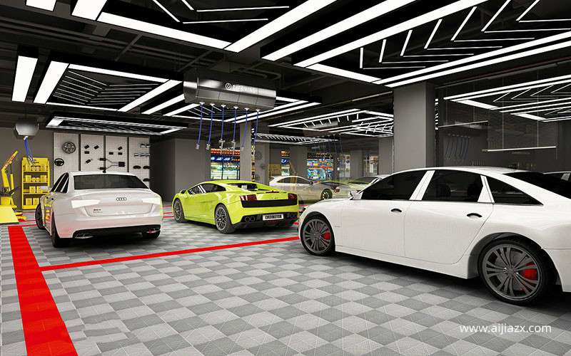 洗車店洗車區裝修效果圖