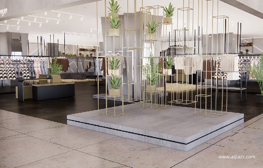 中牟商場品牌服裝店裝修設(shè)計(jì)效果圖