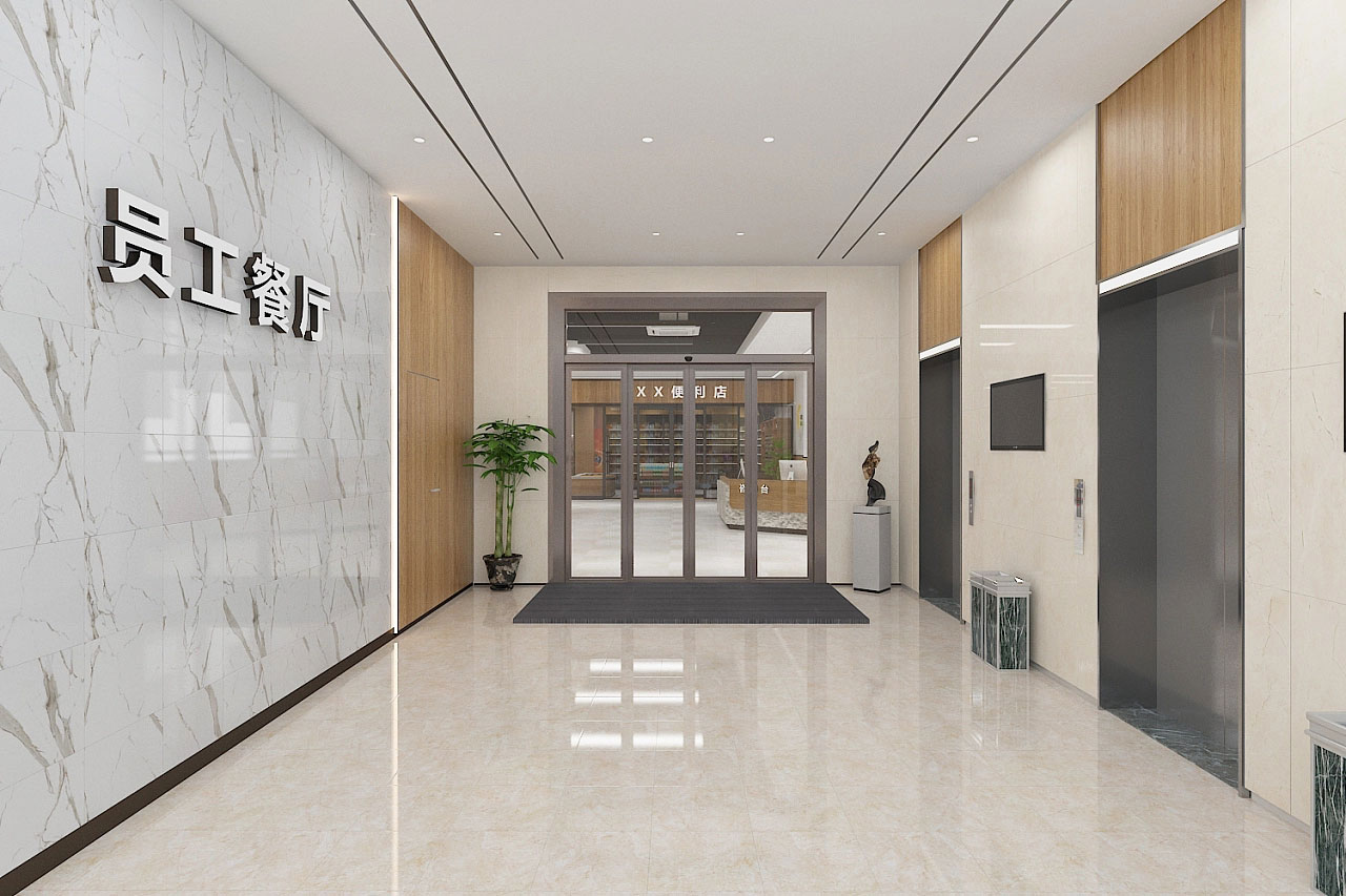 工廠員工食堂設計-廠區食堂裝修設計效果圖