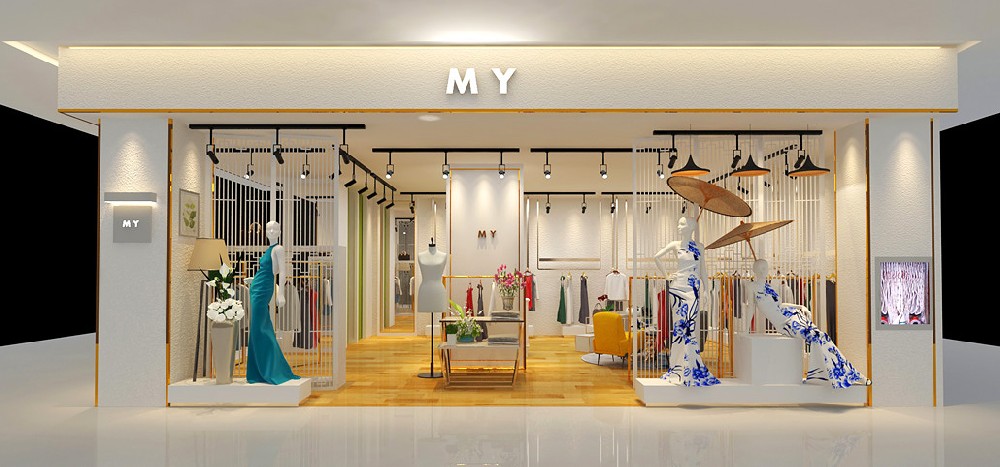 45平米女裝專(zhuān)賣(mài)店裝修設(shè)計(jì)效果圖