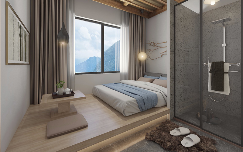 480平米新鄭主題民宿客棧裝修設(shè)計效果圖