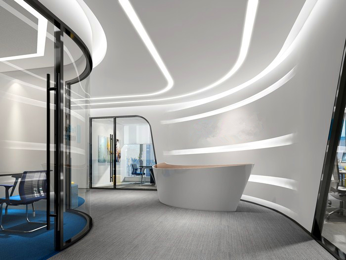 400平米辦公空間設(shè)計效果圖