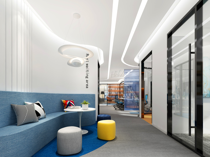 400平米辦公空間設(shè)計效果圖