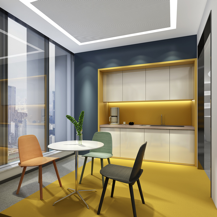 400平米辦公空間設(shè)計效果圖