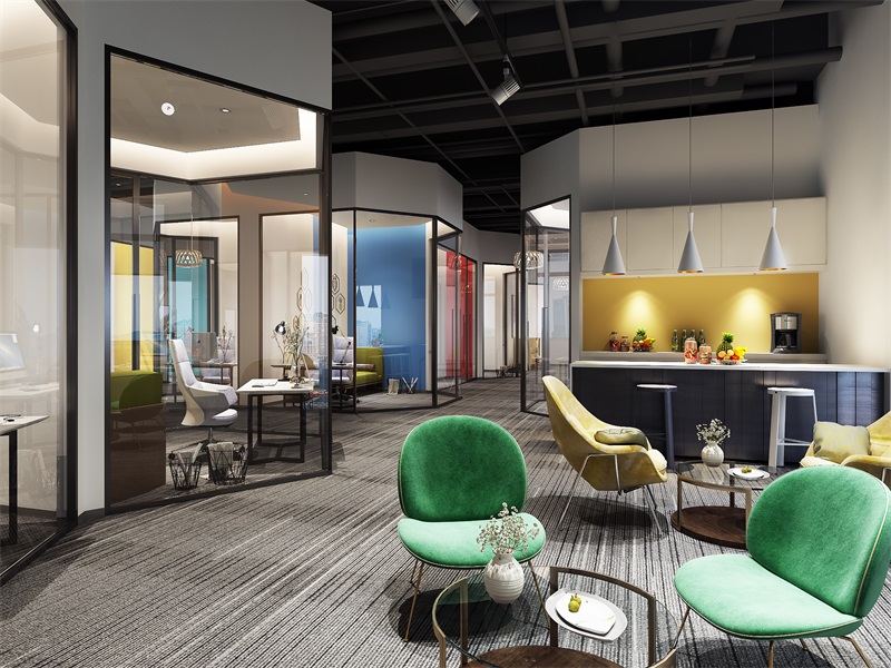 500平網紅直播辦公空間設計效果圖