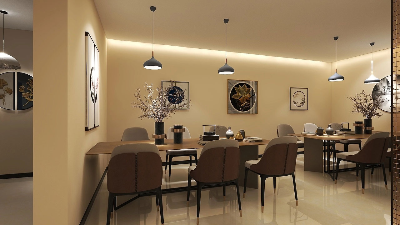 456平米中式餐廳裝修設(shè)計效果圖