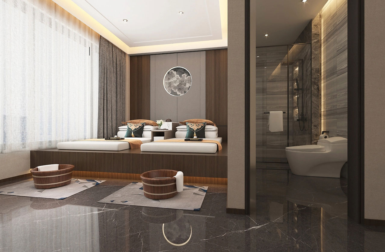 391平米鄭州足浴店設計裝修效果圖