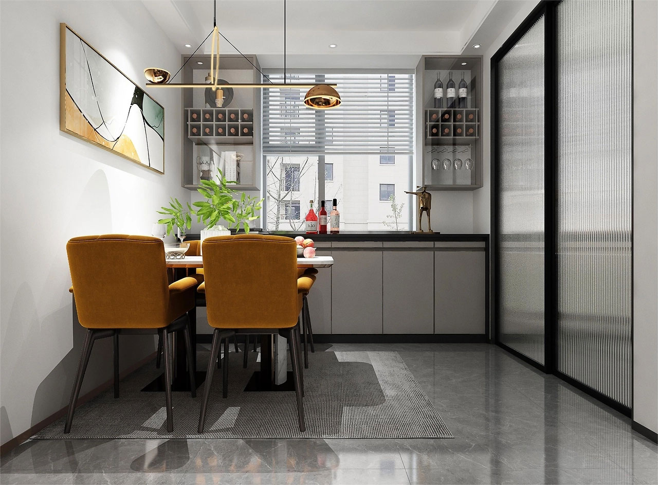 中原宸院123平米現(xiàn)代風格三居室裝修效果圖