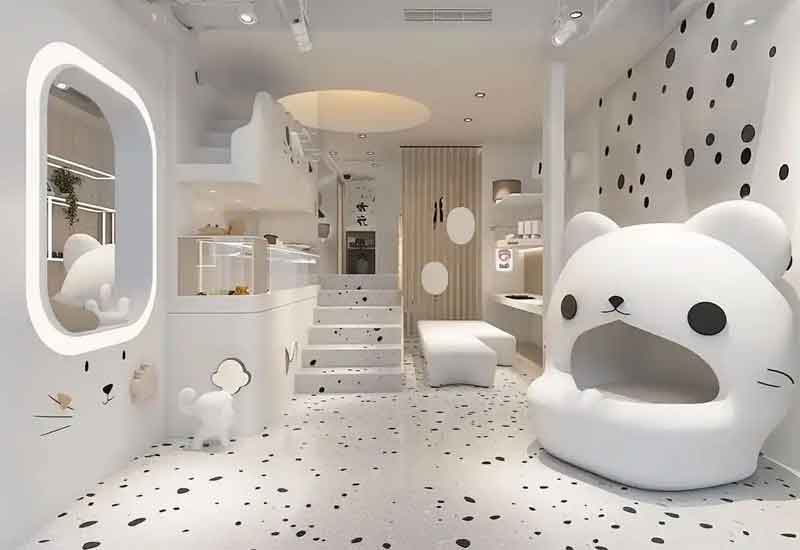 鄭州寵物店裝修設(shè)計:萌寵互動空間設(shè)計