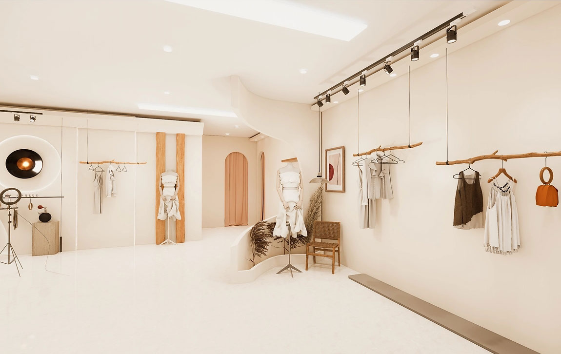 200平米鄭州服裝門店直播間設計效果圖