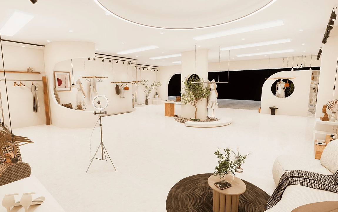 200平米鄭州服裝門店直播間設計效果圖