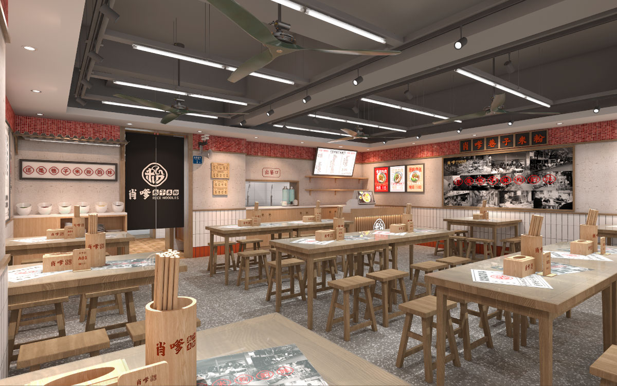 180平米鄭州快餐店裝修設計效果圖