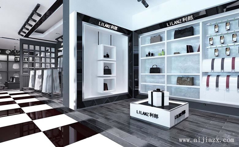 簡(jiǎn)潔舒適的男裝專賣店鋪櫥窗區(qū)裝修效果圖